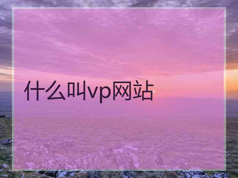 什么叫vp网站