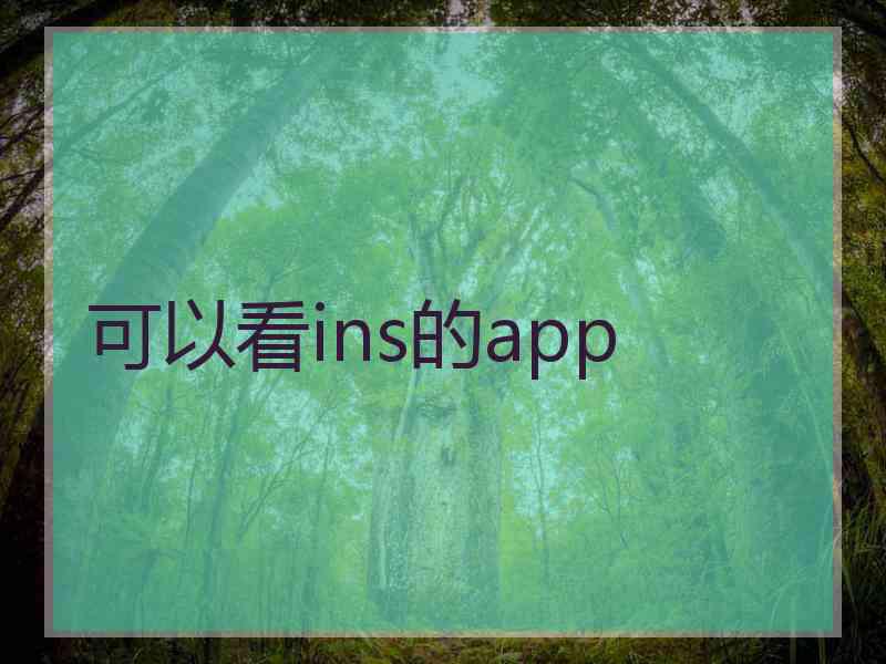 可以看ins的app