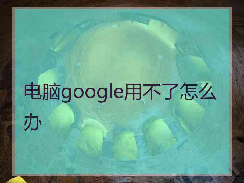 电脑google用不了怎么办